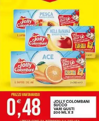 Vantaggio Cash&Carry Jolly colombani succo vari gusti offerta