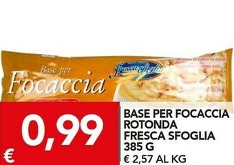 Fresca sfoglia base per focaccia rotonda
