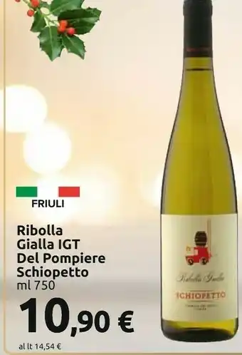 Carrefour Market Ribolla gialla igt del pompiere schiopetto offerta