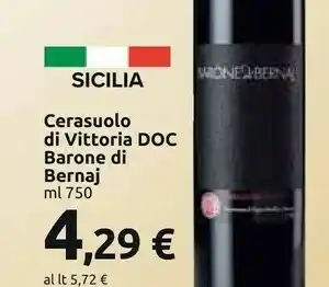 Carrefour Market Cerasuolo di vittoria doc offerta