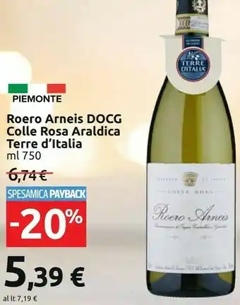 Carrefour Market Roero arneis docg offerta