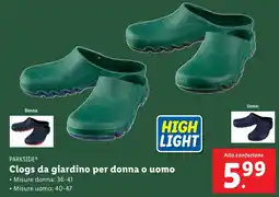 Lidl PARKSIDE® Clogs da giardino per donna o uomo offerta