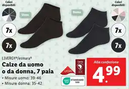 Livergy/esmara calze da uomo o da donna, 7 paia