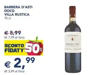 Esselunga Barbera d'asti docg villa rustica offerta