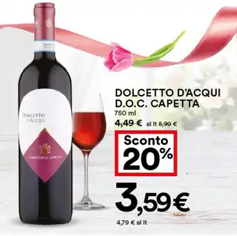 Coop Dolcetto d'acqui d.o.c. CAPETTA offerta