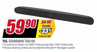 Trony TCL Soundbar TS6100 offerta