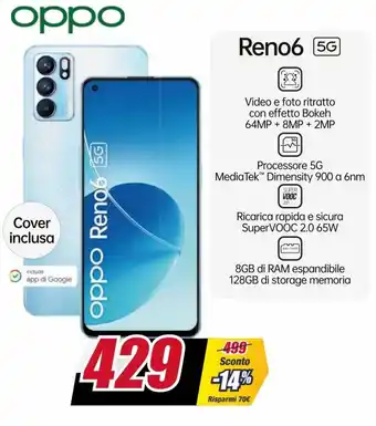 Trony Oppo Reno6 5G offerta