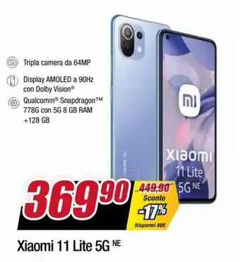 Trony Mi Xiaomi 11 Lite 5G NE offerta