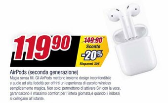 Trony AirPods (seconda generazione) offerta