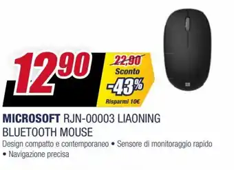 Trony Microsoft RJN-00003 Liaoning Bluetooth Mouse offerta