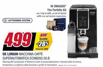 Trony DeLonghi Macchina Caffè Superautomatica ECAM350.50.B offerta