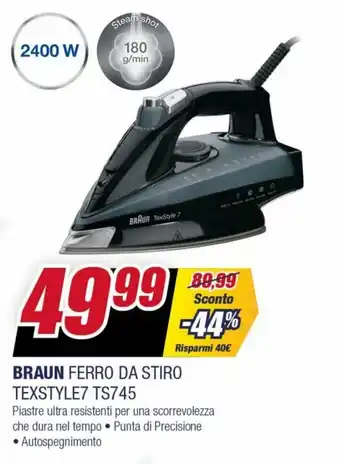 Trony Braun Ferro Da Stiro Texstyle TS745 offerta