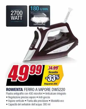 Trony Rowenta Ferro a Vapore DW5220 offerta