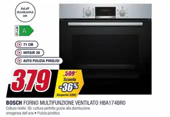 Trony Bosch Forno Multifunzione Ventilato HBA174BR0 offerta