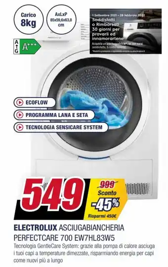 Electrolux Asciugabiancheria Perfectcare 700 EW7HL83W5
