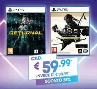 Trony PS5 Returnal e PS5 Ghost offerta