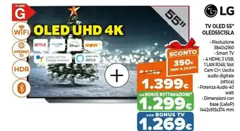 Expert Oled55c15la 139,7 cm (55") 4k ultra hd smart tv wi-fi bianco offerta