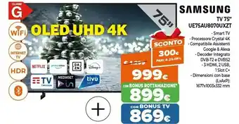 Expert Tv ue75au8070uxzt offerta