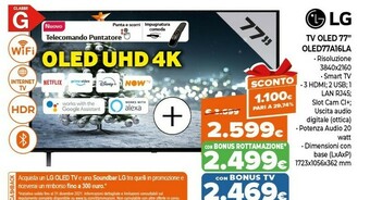 Oled77a16la tv 195,6 cm (77") 4k ultra hd smart tv wi-fi nero