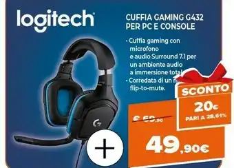 Expert Logitech g g432 cuffia padiglione auricolare nero, blu offerta