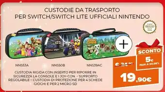 Expert Bigben interactive switch travel case super mario & friends nns53a custodia rigida nintendo multicolore offerta