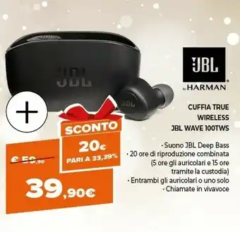 Jbl cuffia true wireless wave 100tws