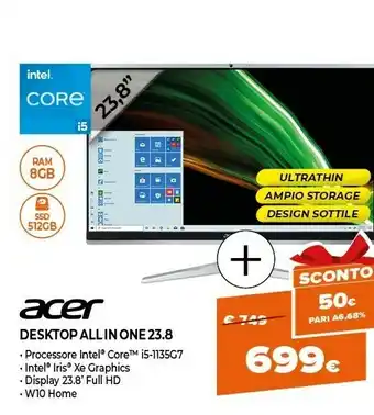 Expert Acer desktop all in one 23.8 offerta