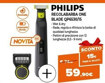 Expert Philips regolabarba one blade qp6530/15 offerta