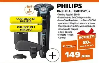 Expert S7783/84 rasoio elettrico rotazione trimmer nero offerta