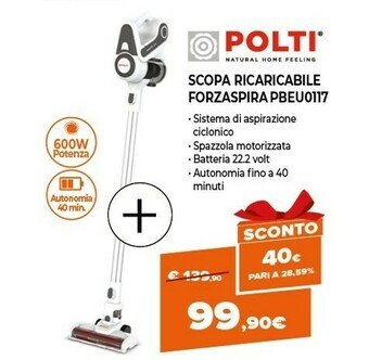 Expert Scopa ricaricabile forzaspira pbeu0117 offerta