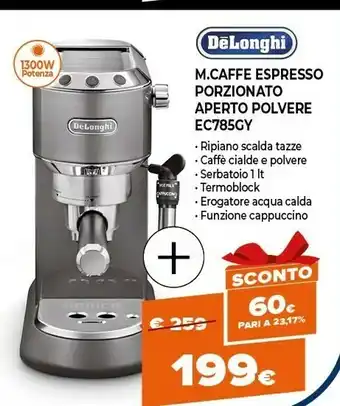 Expert Delonghi dedica style ec785.gy macchina per caffè manuale macchina per espresso 1,1 l offerta