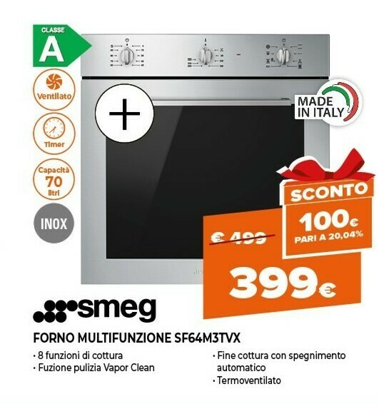 Sf64m3tvx forno forno elettrico 70 l acciaio inossidabile a offerta di  Expert