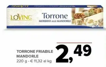 Todis Torrone friabile mandorle offerta