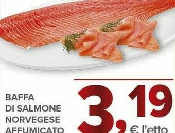 Baffa di salmone norvegese affumicato