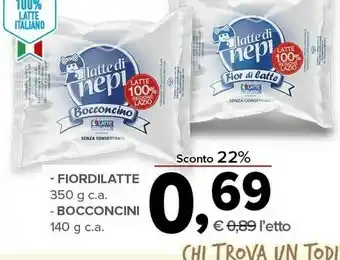 Todis Latte di nepi offerta