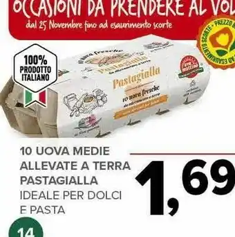 Todis 10 uova medie allevate terra pastagialla offerta
