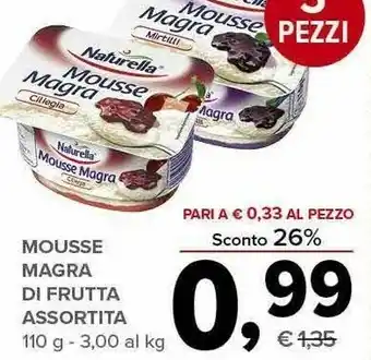 Todis Mousse magra fragola 110 g(ml) offerta