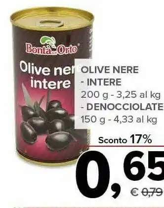 Todis Bonta dell'orto olive offerta