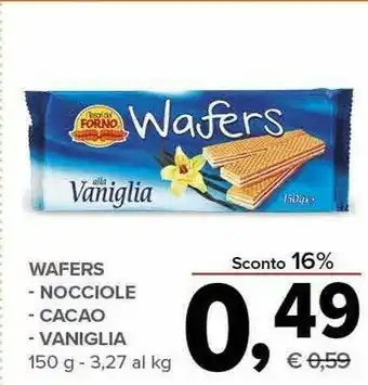 Todis Wafers nocciole/ cacao/ vaniglia offerta