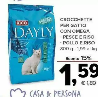 Todis Crocchette per gatto con omega pesce e riso offerta