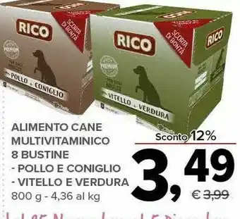 Rico alimento cane multivitaminico 8 bustine