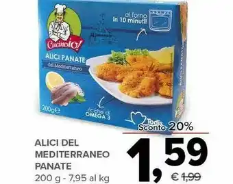 Todis Alici del mediterraneo panate offerta