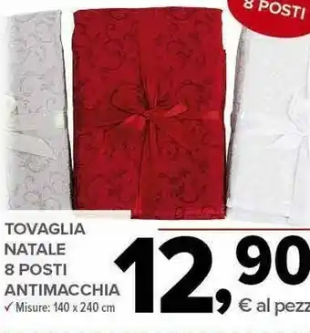 Todis Tovaglia natale antimacchia offerta