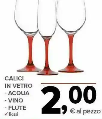 Todis Calici in vetro acqua offerta
