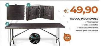 Todis Tavolo pieghevole offerta