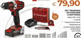 Todis Ell set trapano avvitatore a batteria offerta