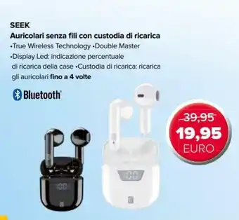 Trony Seek Auricolari senza fili con custodia di ricarica offerta