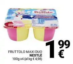 Supermercati Gulliver Fruttolo maxi duo NESTLÈ offerta