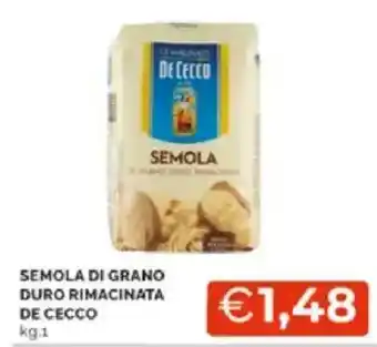 Mercatò Semola di grano duro rimacinata DE CECCO offerta