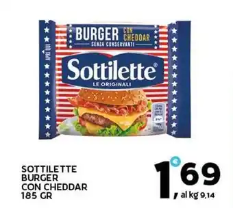 Extra Supermercati Sottilette burger con cheddar offerta